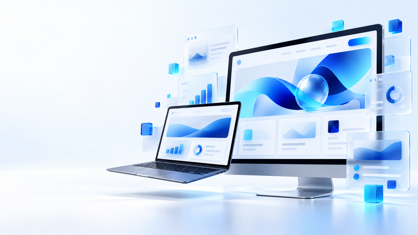 Responsive business website dashboard concept